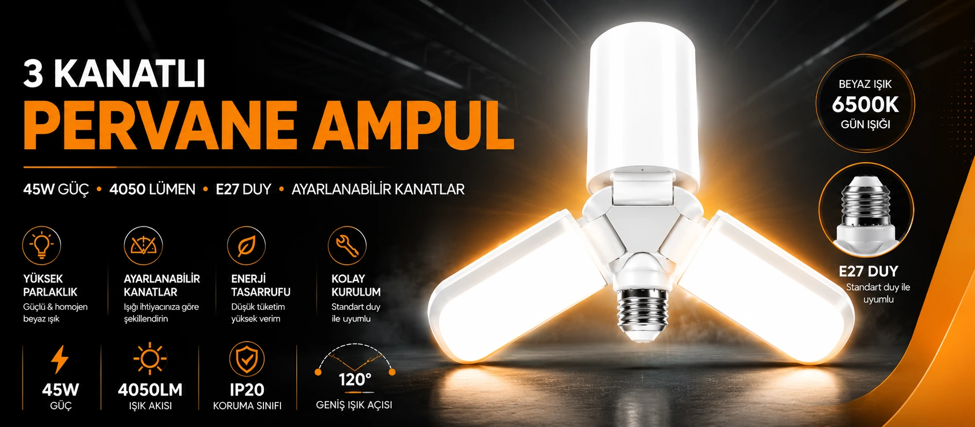 3 KANATLI PERVANE AMPUL