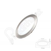 12 Watt Saten Sıva Altı Yuvarlak Beyaz Işık Led Panel