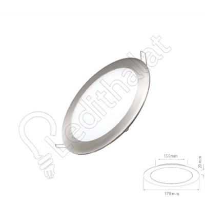12 Watt Saten Sıva Altı Yuvarlak Beyaz Işık Led Panel