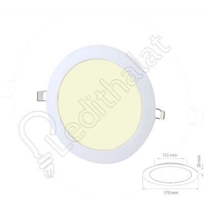 12 Watt Sıva Altı Yuvarlak 4000 Kelvin Led Panel