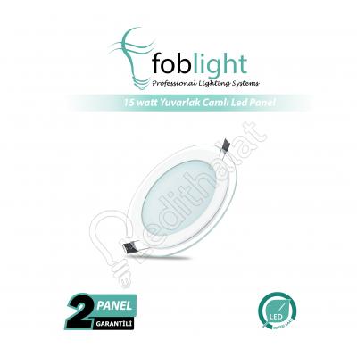 15 Watt Smd Ledli Yuvarlak Camlı Led Panel FL-2122