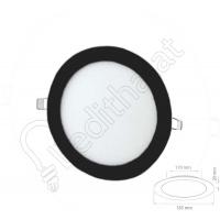 15 Watt Sıva Altı Yuvarlak Siyah Kasa Beyaz Işık Led Panel
