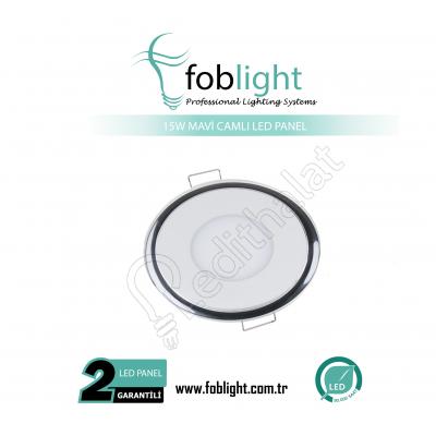 FL-19867 15 watt Mavi Camlı Led Panel