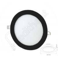 20 Watt Sıva Altı Yuvarlak Siyah Kasa Beyaz Işık Led Panel