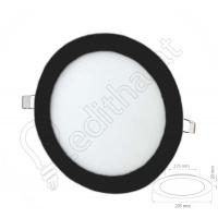 24 Watt Sıva Altı Yuvarlak Siyah Kasa Beyaz Işık Led Panel