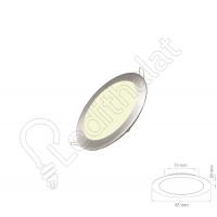 3 Watt Saten Kasa Sıva Altı Yuvarlak 4000 Kelvin Led Panel