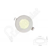 3 Watt Sıva Altı Yuvarlak 4000 Kelvin Led Panel