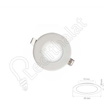 3 Watt Sıva Altı Yuvarlak Beyaz Işık Led Panel - 2 li