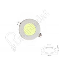 3 Watt Sıva Altı Yuvarlak Gün Işığı Led Panel - 2li