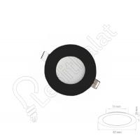 3 Watt Sıva Altı Yuvarlak Siyah Kasa Beyaz Işık Led Panel