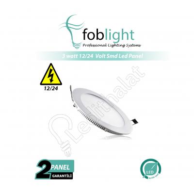 3 watt 12/24 Volt Smd Led Panel - 2 li