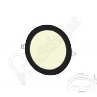 9 Watt Sıva Altı Yuvarlak Siyah Kasa 4000 Kelvin Led Panel