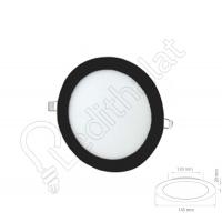9 Watt Sıva Altı Yuvarlak Siyah Kasa Beyaz Işık Led Panel
