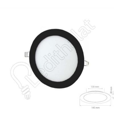 9 Watt Sıva Altı Yuvarlak Siyah Kasa Beyaz Işık Led Panel