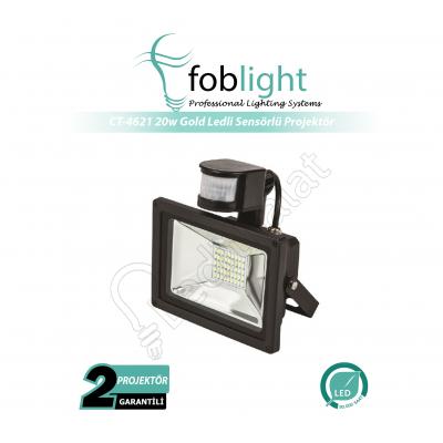 CT-4621 20 Watt Alüminyum Döküm Sensörlü Smd Led Projektör
