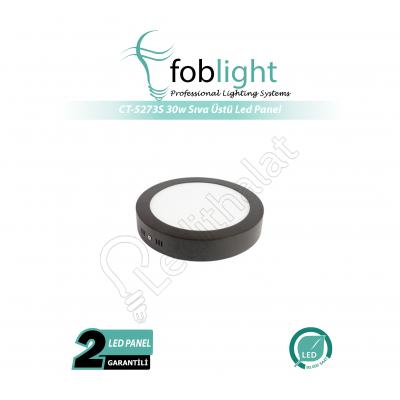 CT-5273S 30 Watt Sıva Üstü Siyah Kasa Yuvarlak Led Panel