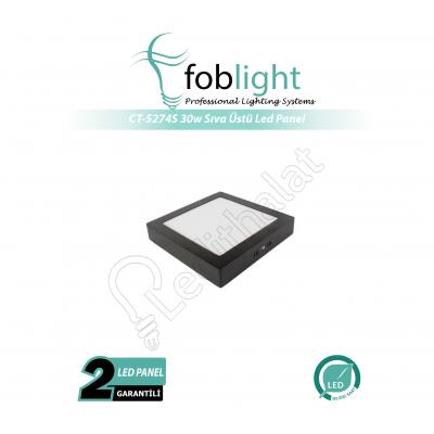 CT-5274S 30 Watt Sıva Üstü Siyah Kasa Kare Led Panel