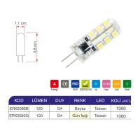 Erk  2W - 220 V G4 AC-DC Kapsül Ampul