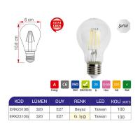Erk 4 Watt A60 Rustik Ampul ERK2310 - 2li