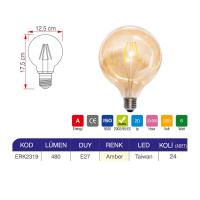 Erk 6 Watt G125 Rustik Ampul ERK2319 - 2li