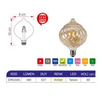 Erk 6 Watt G125 Rustik Ampul ERK2335 - 2li