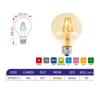 Erk 6 Watt G95 Rustik Ampul ERK2317 - 2li