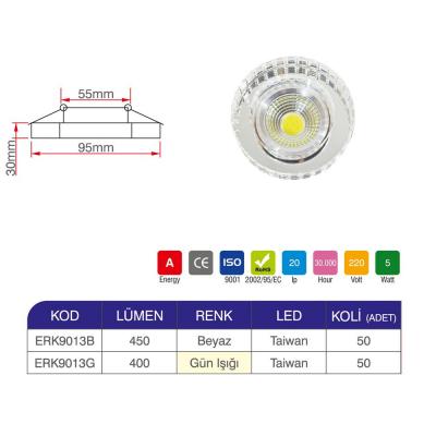 Erk Akyaka 5 Watt Kristal Spot - 2li