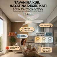 Erk Fanlı Led Ampul 40W E27 Duylu Tavan Vantilatörü
