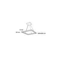 Goya Çift Yön-60 52W Kare Sarkıt Linear Armatür