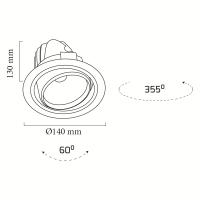 Goya GY-3034-22 20W Cob Ledli Mağaza Armatür