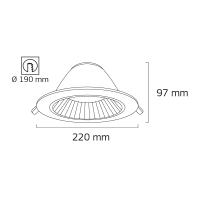 Goya GY-3037 36W Cob Ledli Mağaza Armatür