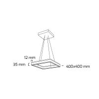 Goya Tek Yön-40 35W Kare Sarkıt Linear Armatür