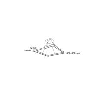 Goya Tek Yön-80 78W Kare Sarkıt Linear Armatür
