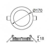 Jüpiter LD472 12W Slim Led Panel Mağaza Armatürü