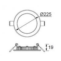 Jüpiter LD473 18W Slim Led Panel Mağaza Armatürü