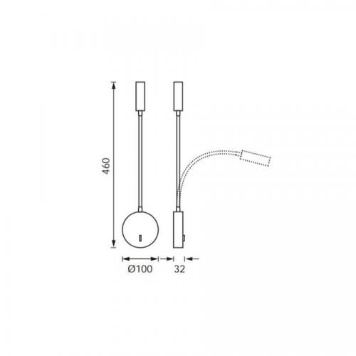 Jüpiter LW504 Dekoratif Led Yatak Başı Aplik