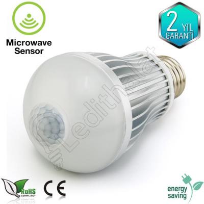 Sensörlü 7 watt led ampul