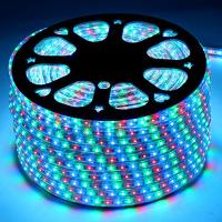 Şerit Led 220 Volt 3 Çipli 100 Mt Rulo RGB Işık Dış Mekan