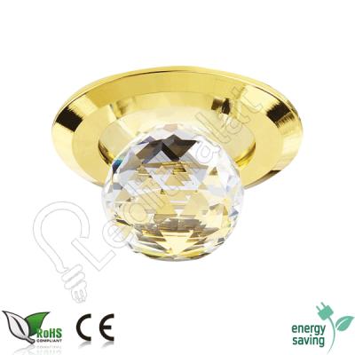 ZE396-G Gold Kasa 2 Watt Power Ledli Kristal Cam Spot