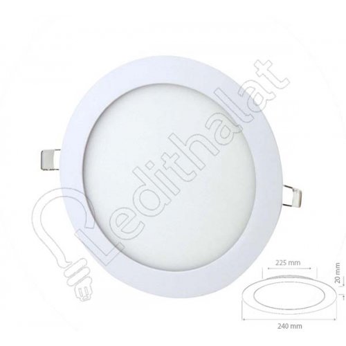 20 Watt Sıva Altı Yuvarlak Beyaz Işık Led Panel