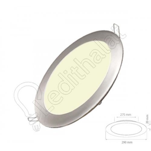 24 Watt Saten Sıva Altı Yuvarlak 4000 Kelvin Led Panel