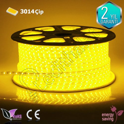 3014 Dış Mekan Şerit Led 220 Volt Gün Işığı 100 Metre