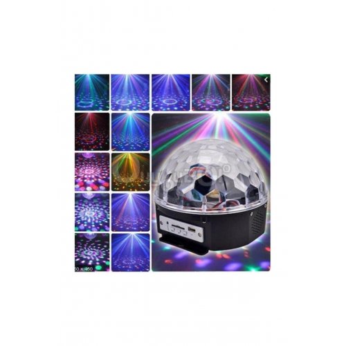 FOBLİGHT Küre Disko Topu Müzik Çalarlı Bluetooth Sese Duyarlı Parti Işıklı Disko Top