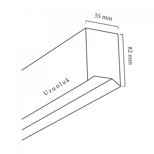 Goya 120W HVFL-128  VFL Sıva Üstü Ve Sarkıt Linear Armatür