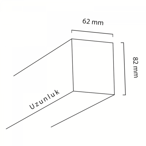 Goya 24W Large 60 Small Sıva Üstü Ve Sarkıt Linear Armatür