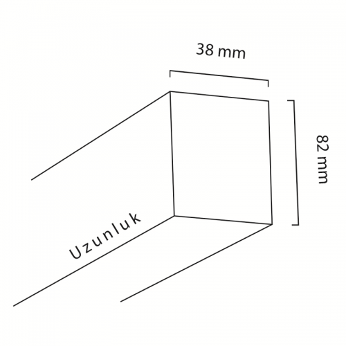 Goya GY 8030-150 44 Watt  Small Sıva Üstü Ve Sarkıt Linear Armatür