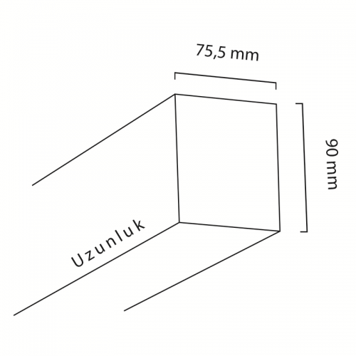 Goya 60W X Large 150 Small Sıva Üstü Ve Sarkıt Linear Armatür