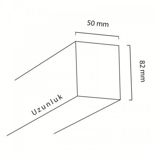 Goya 72W U180 Medium Sıva Üstü Ve Sarkıt Linear Armatür