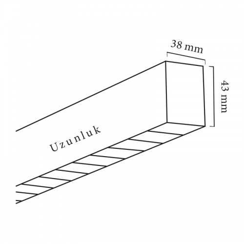 Goya 120W SÜFL-128 SÜFL Sıva Üstü Ve Sarkıt Linear Armatür