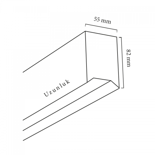 Goya 36W V-90 V Sıva Üstü Ve Sarkıt Linear Armatür